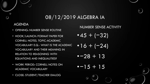 08/12/2019 Algebra IA