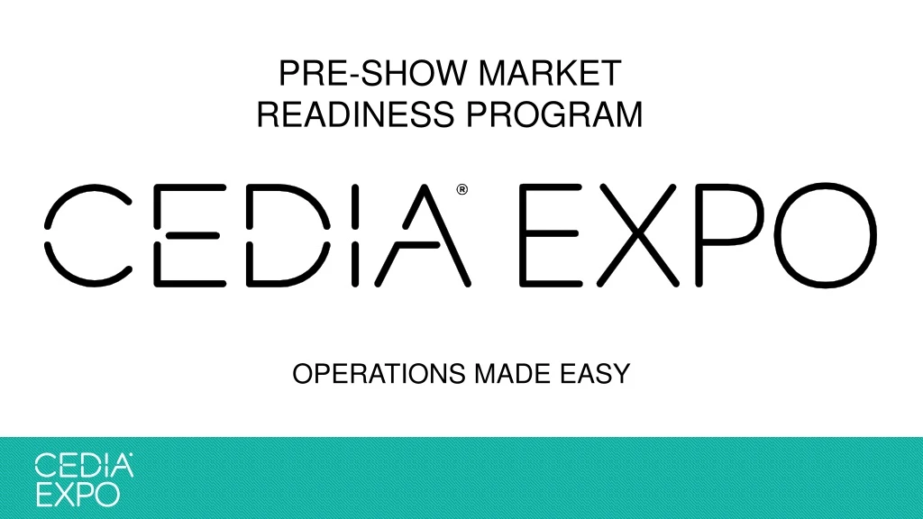pre show market readiness program
