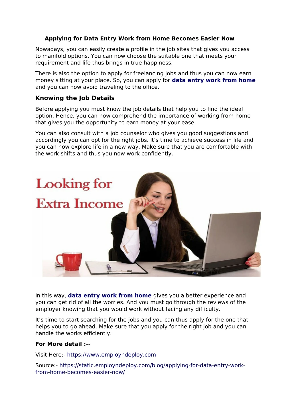 applying for data entry work from home becomes
