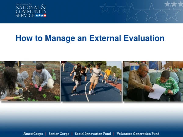 How to Manage an External Evaluation