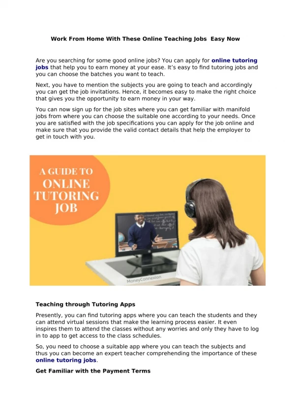 work from home with these online teaching jobs