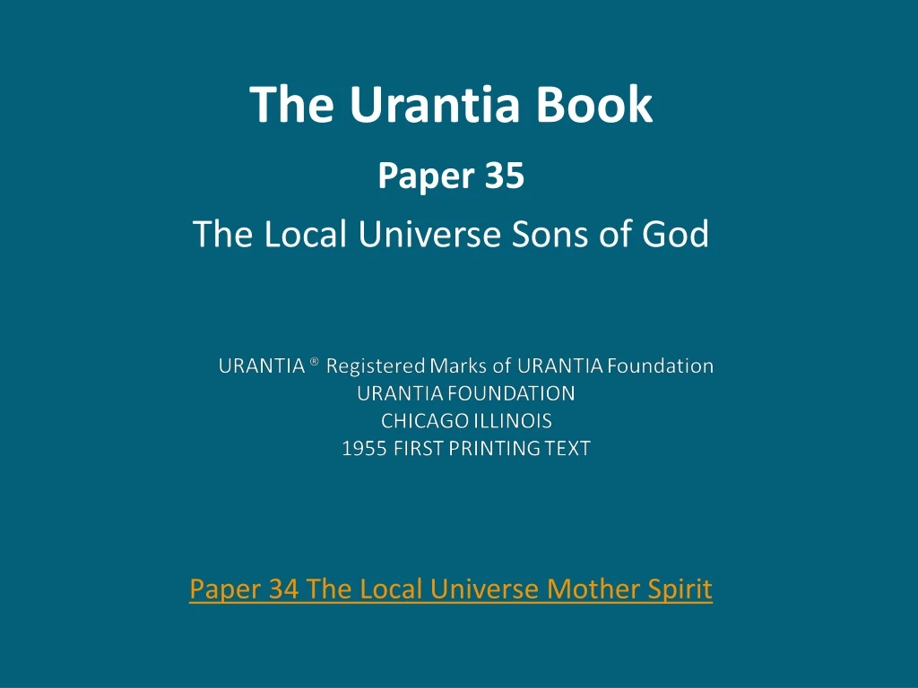 the urantia book