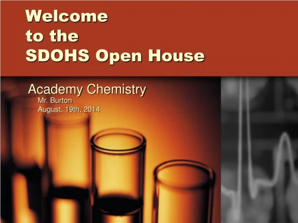 Welcome to the SDOHS Open House