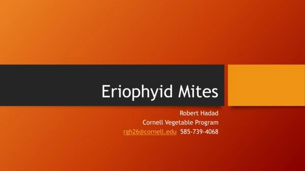 Eriophyid Mites