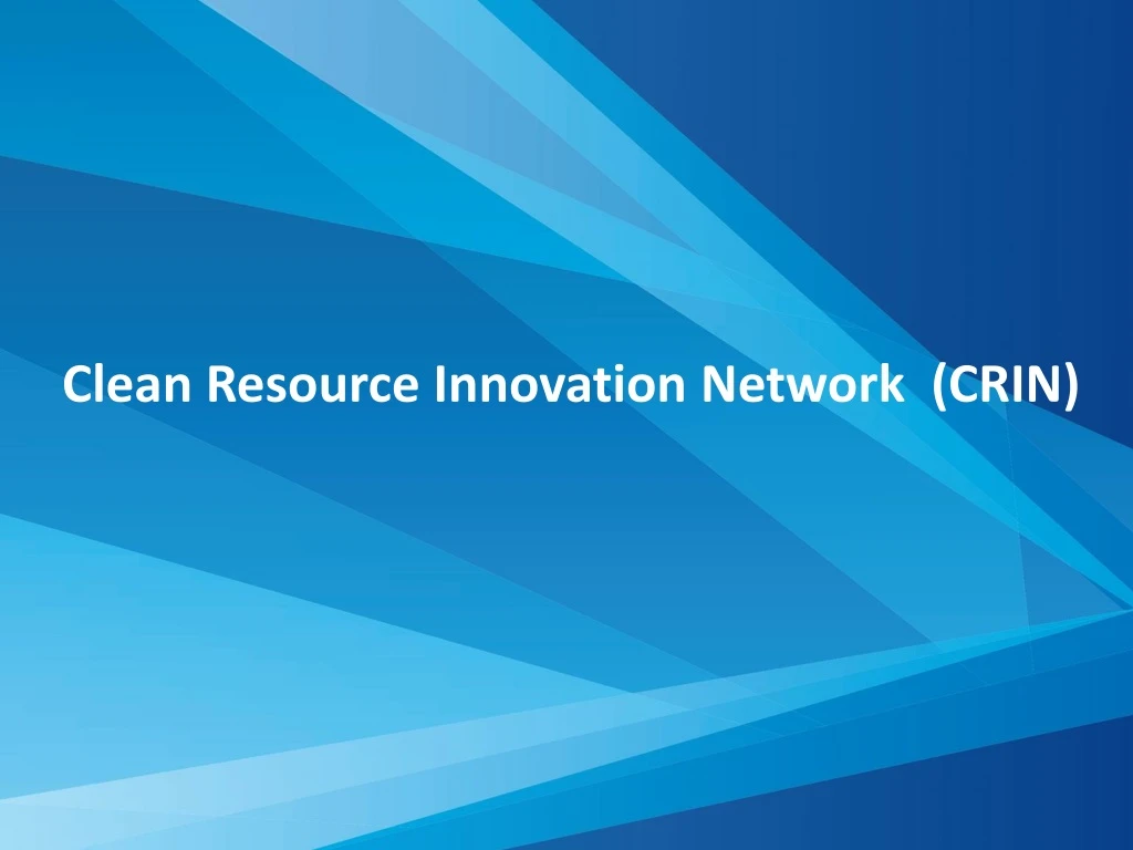 clean resource innovation network crin