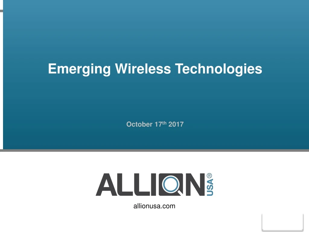 emerging wireless technologies