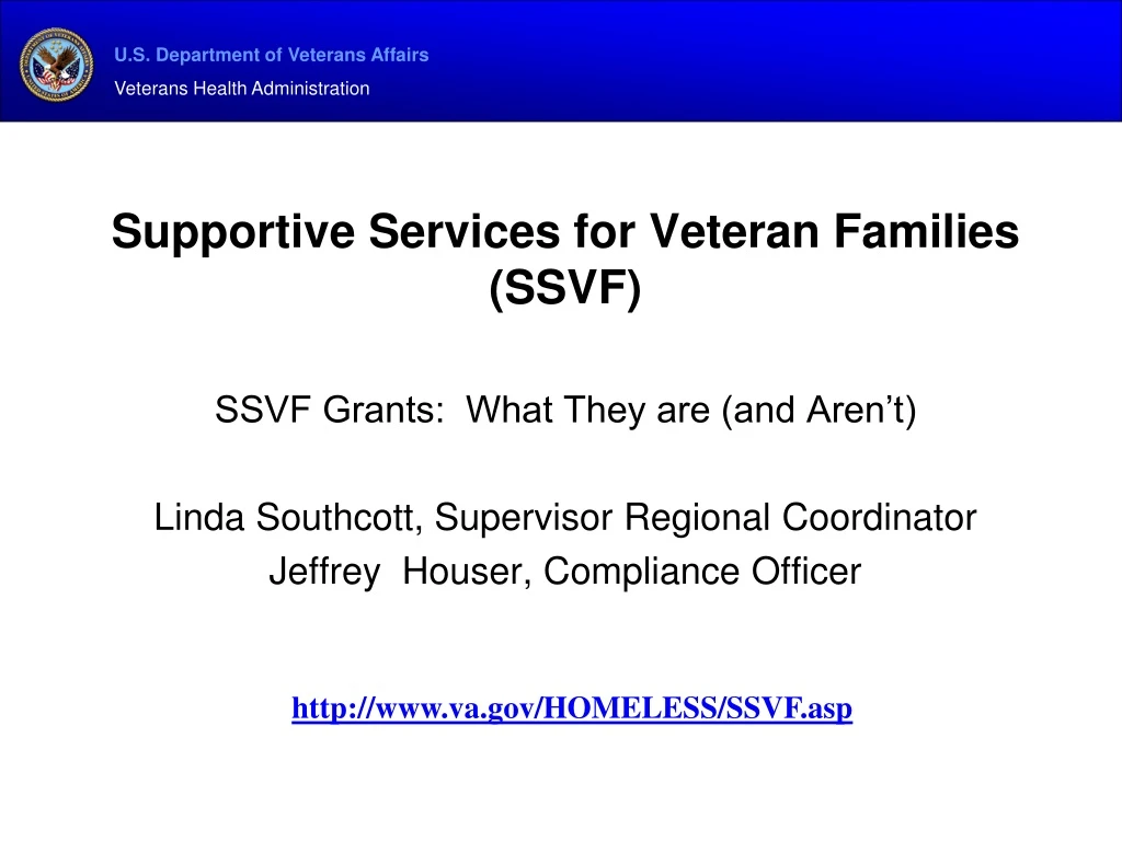 supportive services for veteran families ssvf