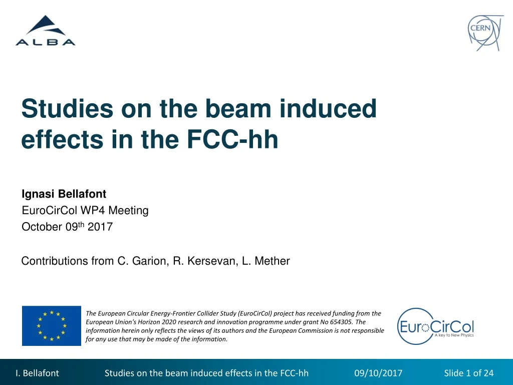 studies on the beam induced effects in the fcc hh