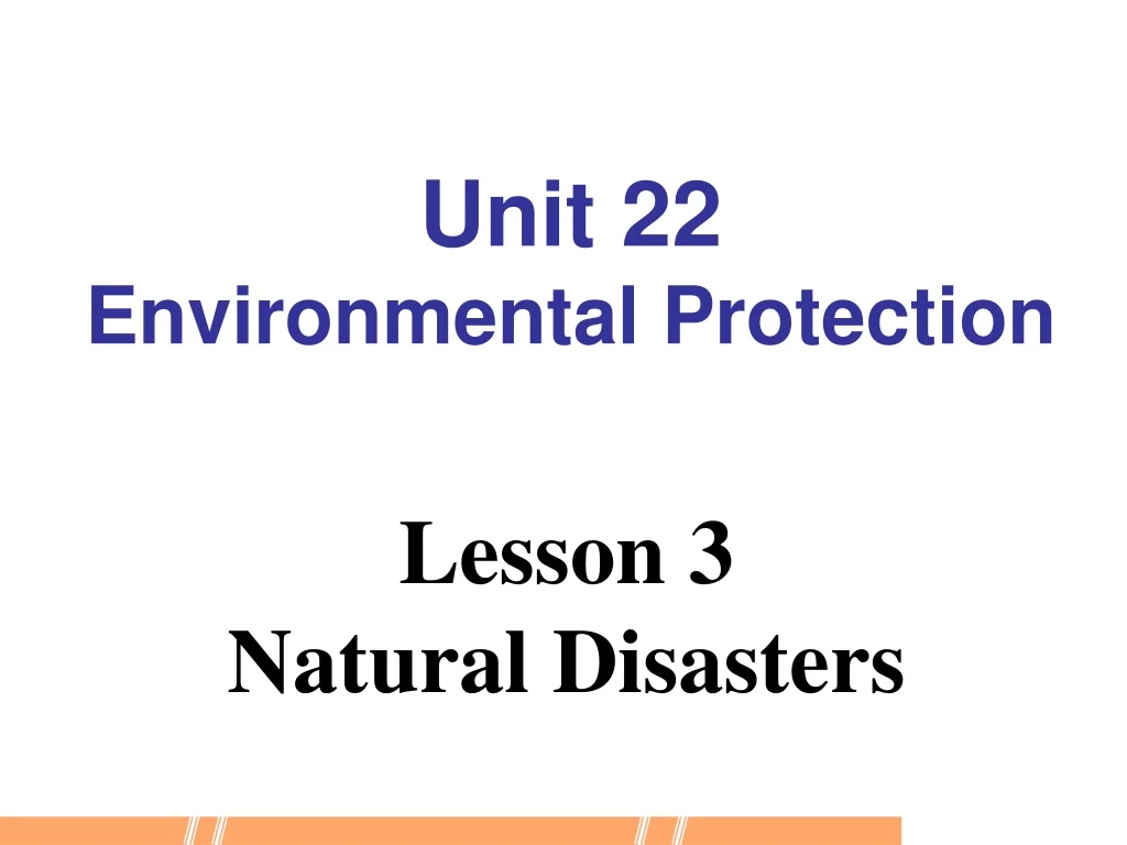 unit 22 environmental protection