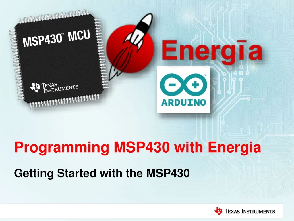 programming msp430 with energia