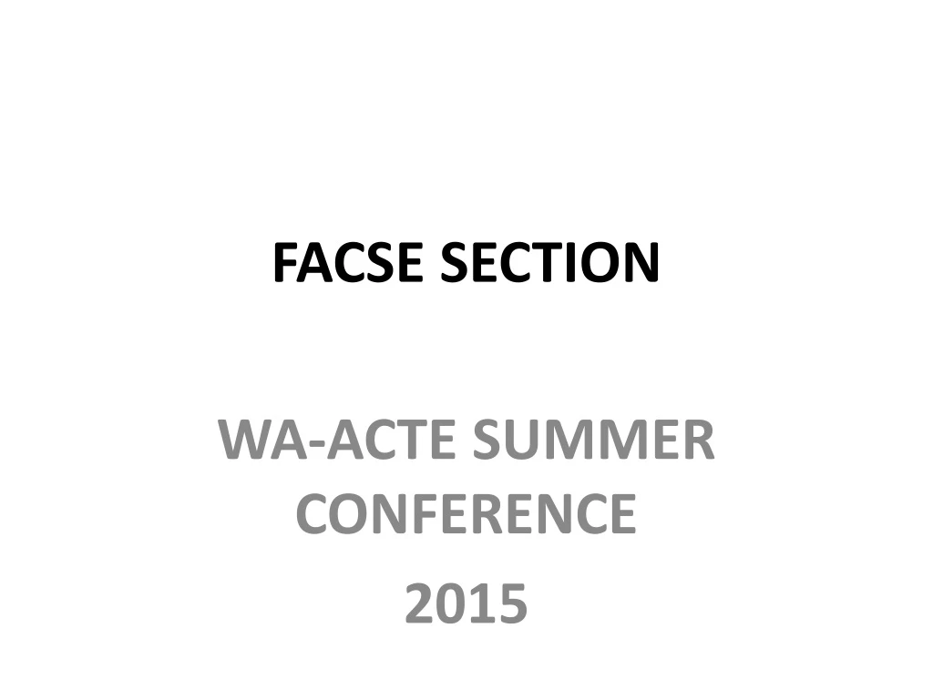 facse section