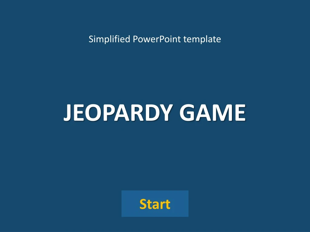 jeopardy game