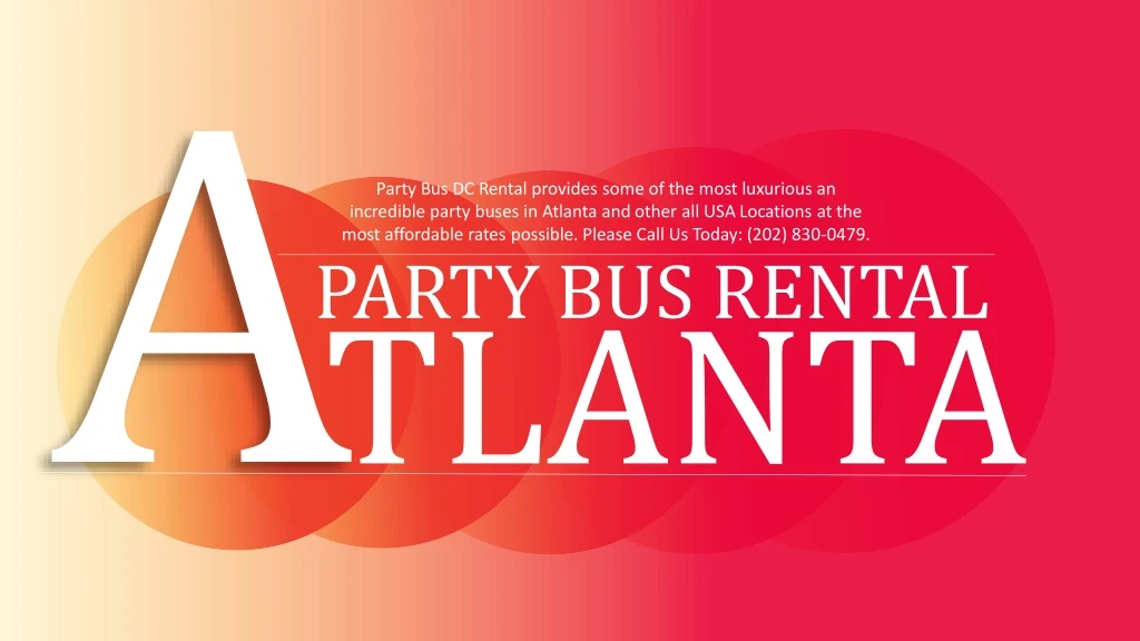 party bus dc rental provides some of the most