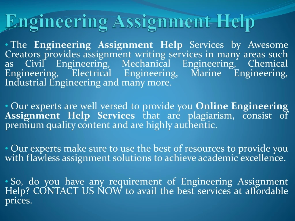 engineering assignment help