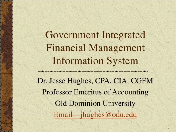 Government Integrated Financial Management Information System