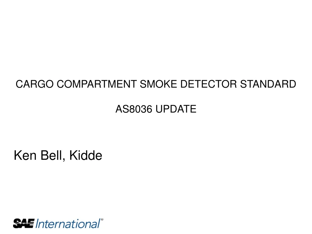 cargo compartment smoke detector standard as8036 update