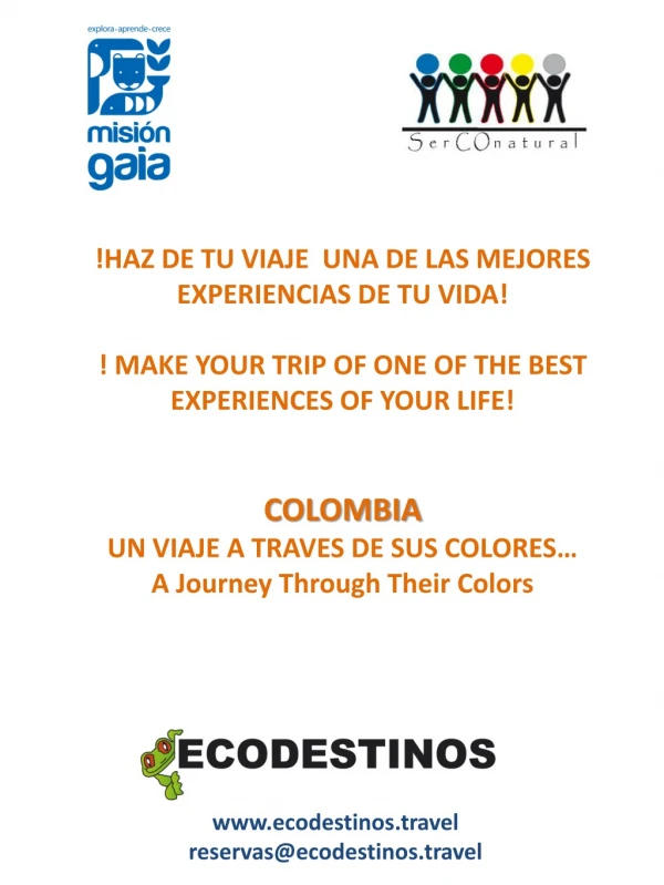 ecodestinos.travel reservas@ecodestinos.travel