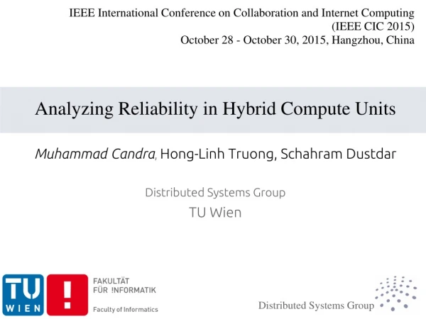 Analyzing Reliability in Hybrid Compute Units