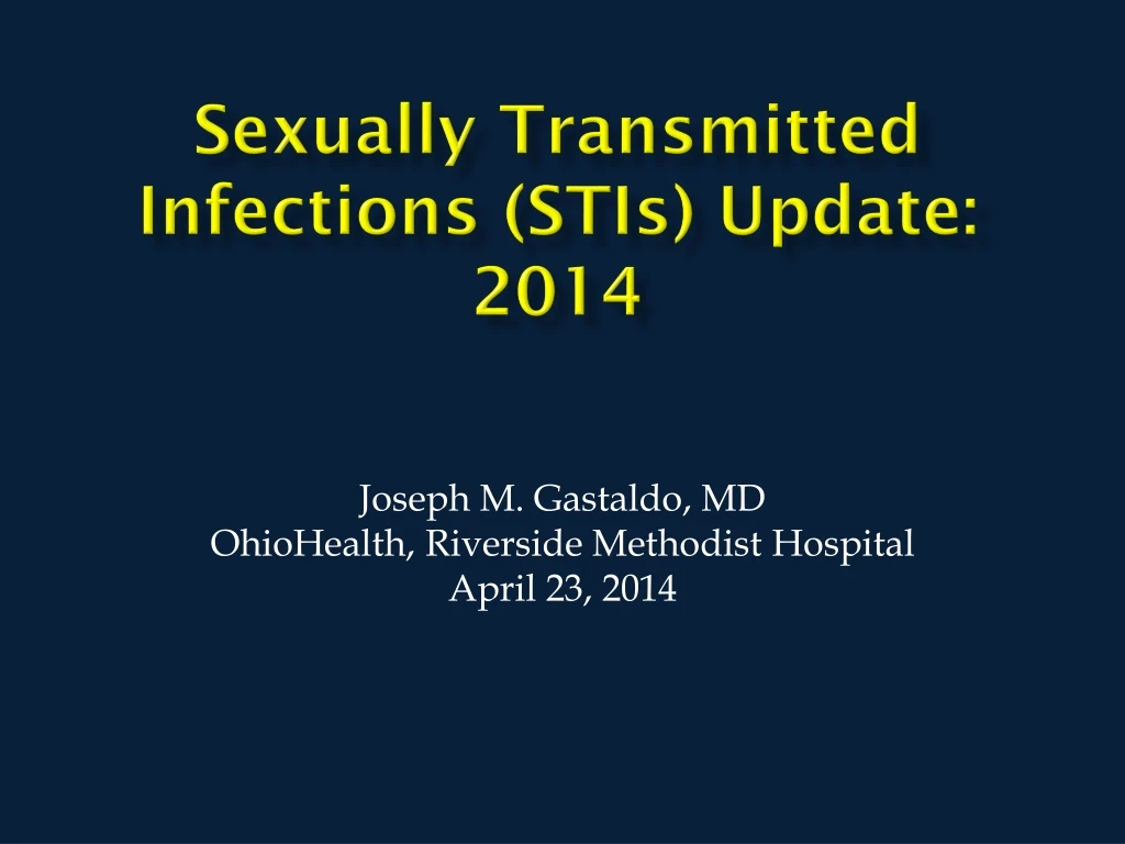 s exually transmitted infections stis update 2014