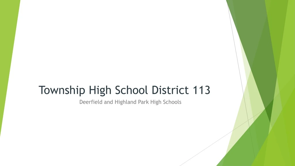 township high school district 113