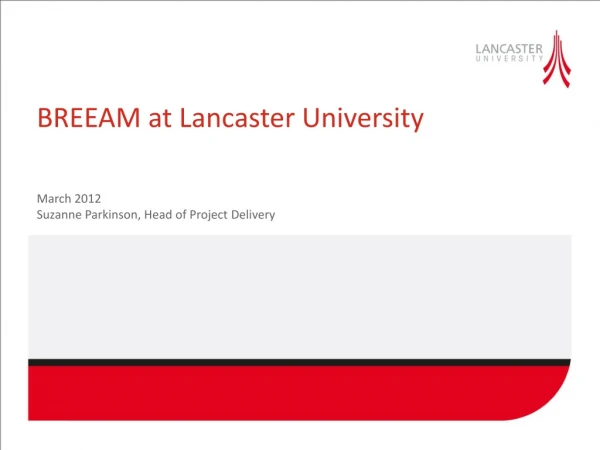 BREEAM at Lancaster University