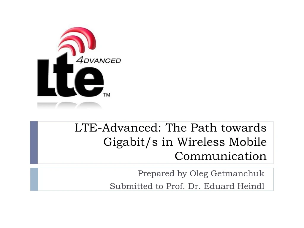 lte advanced the path towards gigabit s in wireless mobile communication