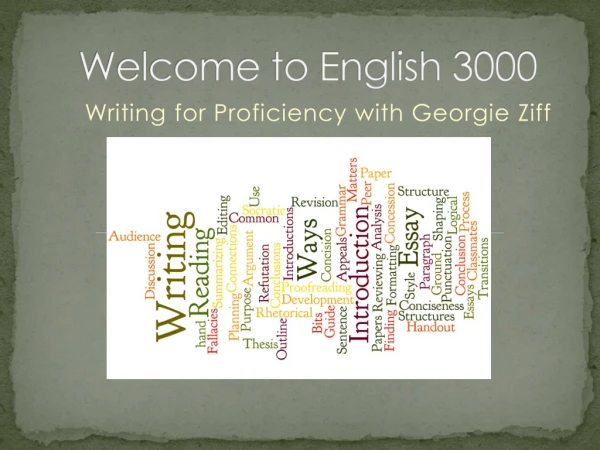 Welcome to English 3000