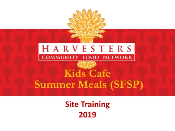 Kids Cafe Summer Meals (SFSP)