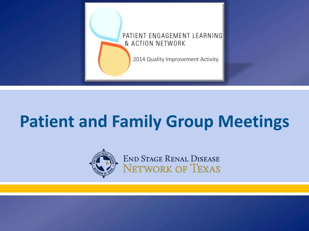 patient and family group meetings