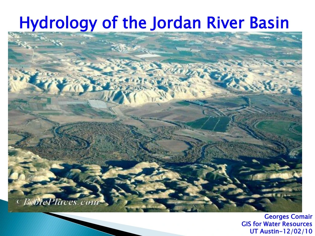 hydrology of the jordan river basin