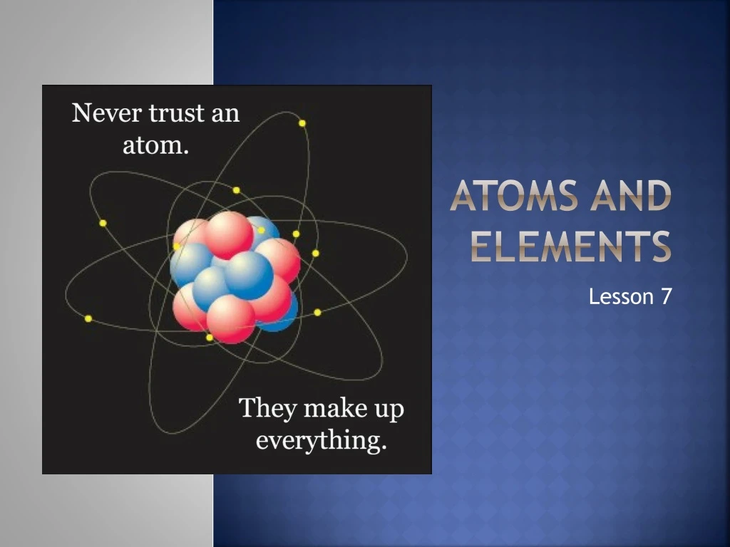 atoms and elements