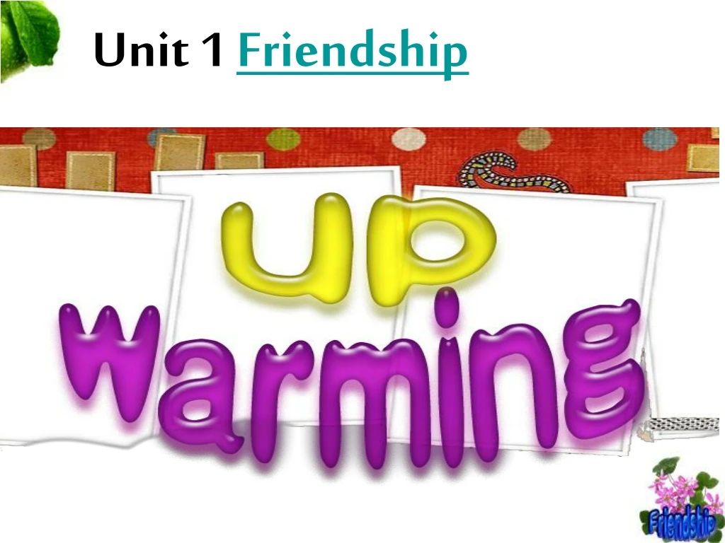 unit 1 friendship