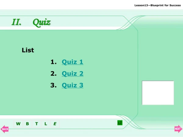 II. Quiz