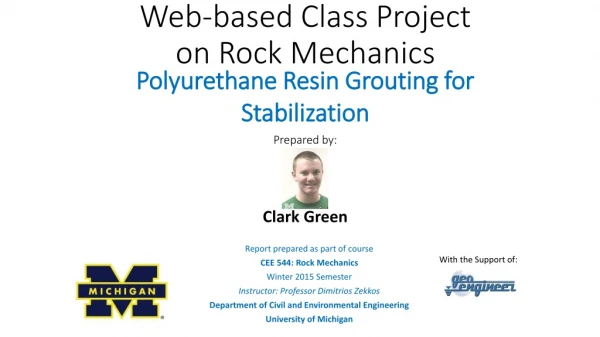 Web-based Class Project on Rock Mechanics
