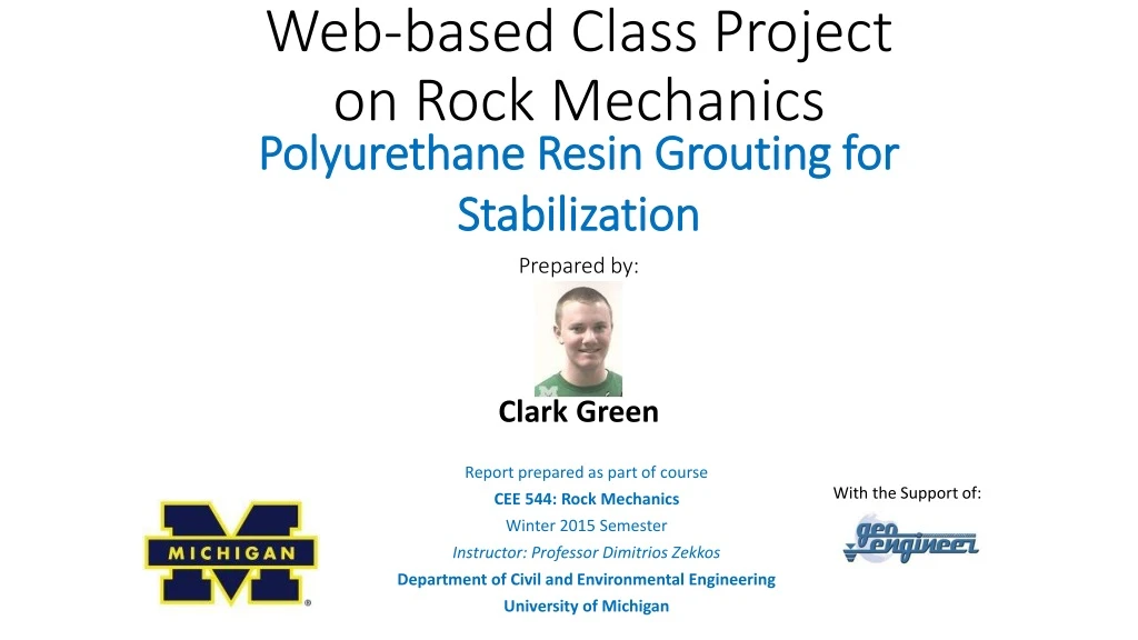 web based class project on rock mechanics