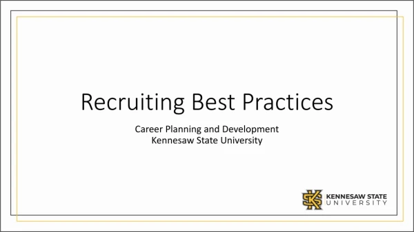 Recruiting Best Practices