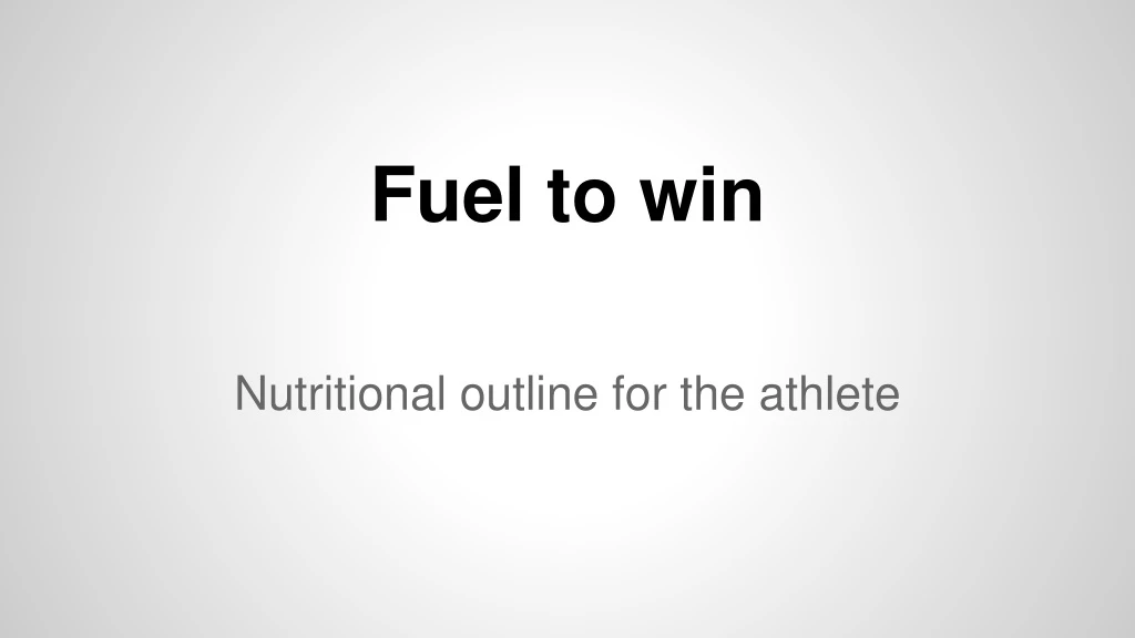 fuel to win