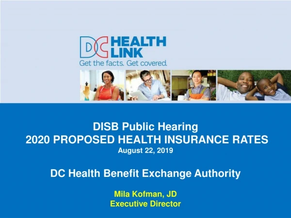 Proposed Rates Plan Year 2020 Public Hearing
