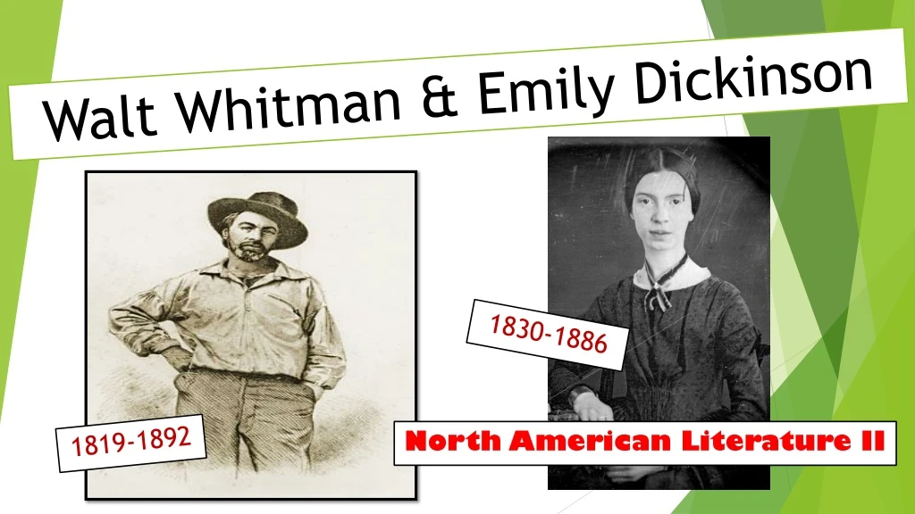 walt whitman emily dickinson