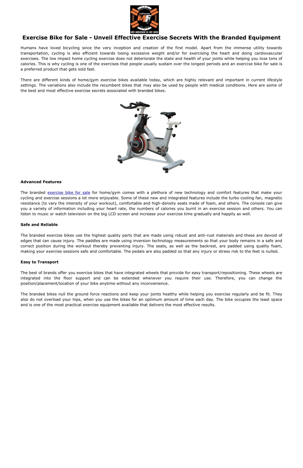 exercise bike for sale unveil effective exercise