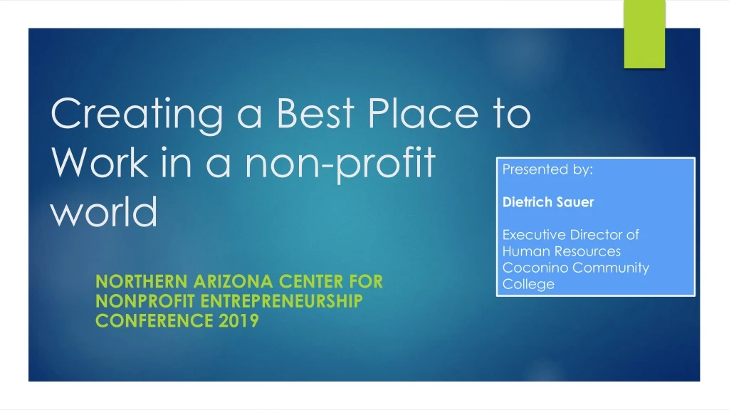 creating a best place to work in a non profit world