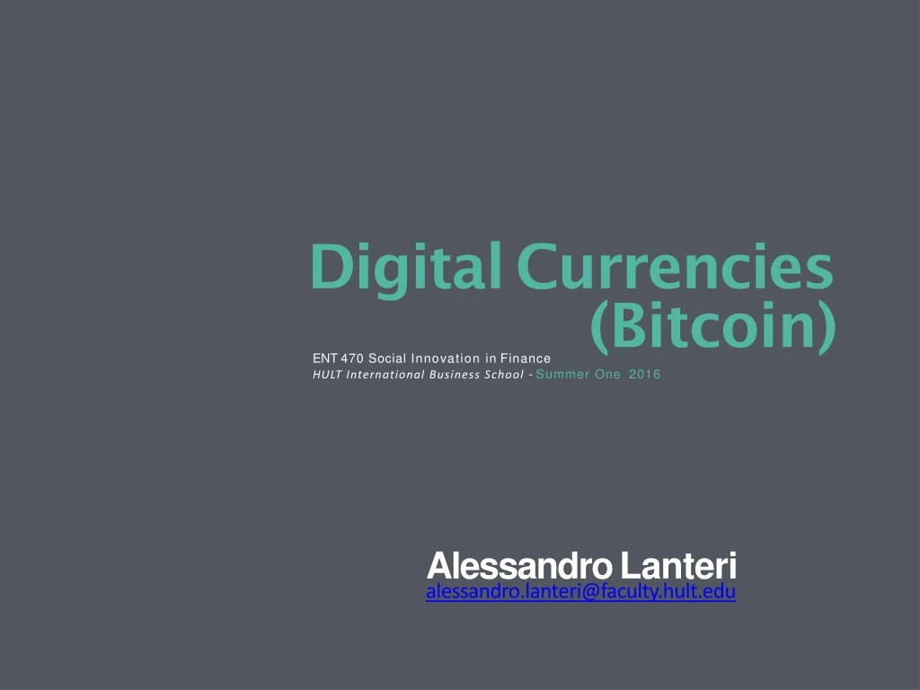 digital currencies