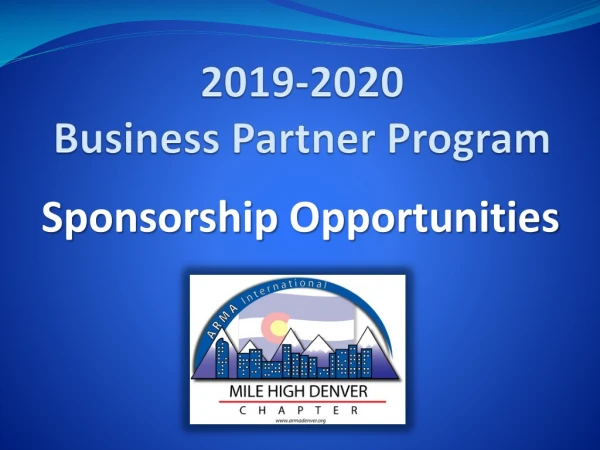 2019-2020 Business Partner Program