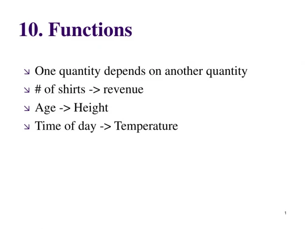 10. Functions