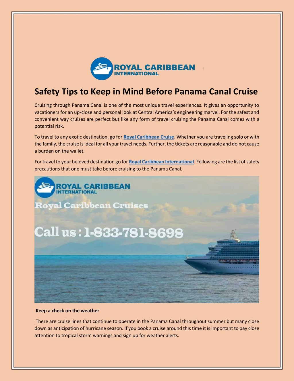 safety tips to keep in mind before panama canal