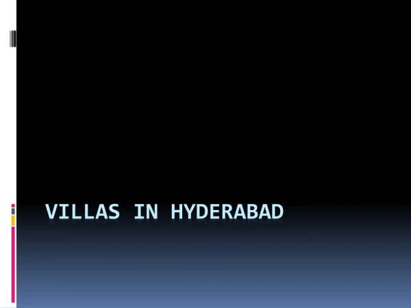 Villas in Hyderabad - Villas At Hyderabad
