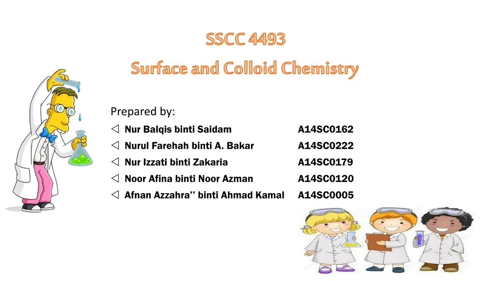 sscc 4493 surface and colloid chemistry