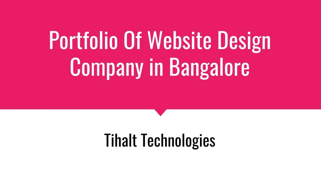portfolio of website design company in bangalore