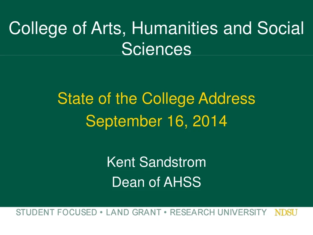 college of arts humanities and social sciences