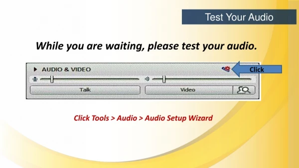 Test Your Audio